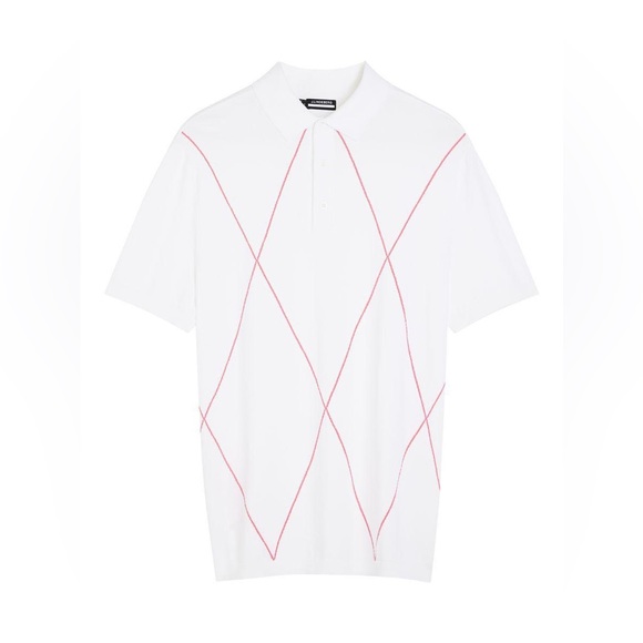 J. Lindeberg Luke knitted argyle golf polo. - Picture 1 of 6
